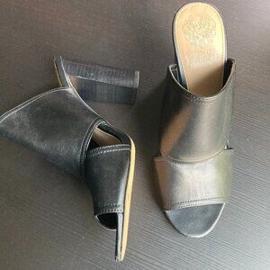Vince Camuto Mule Black Leather with Heels size 8